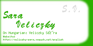 sara veliczky business card